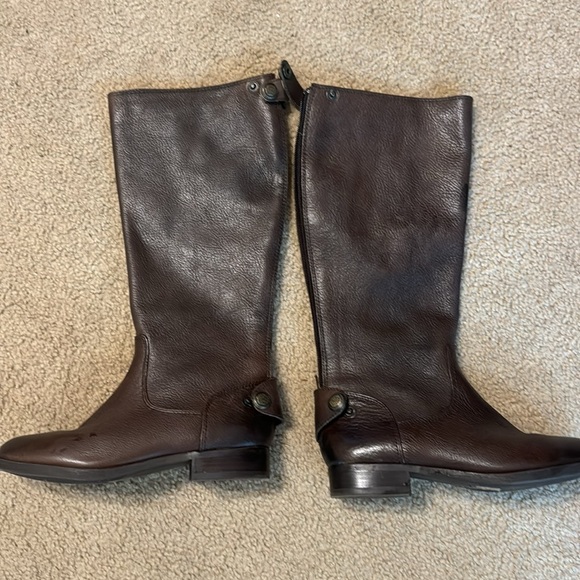 Gianni Bini riding boots chocolate brown leather - Picture 2 of 3